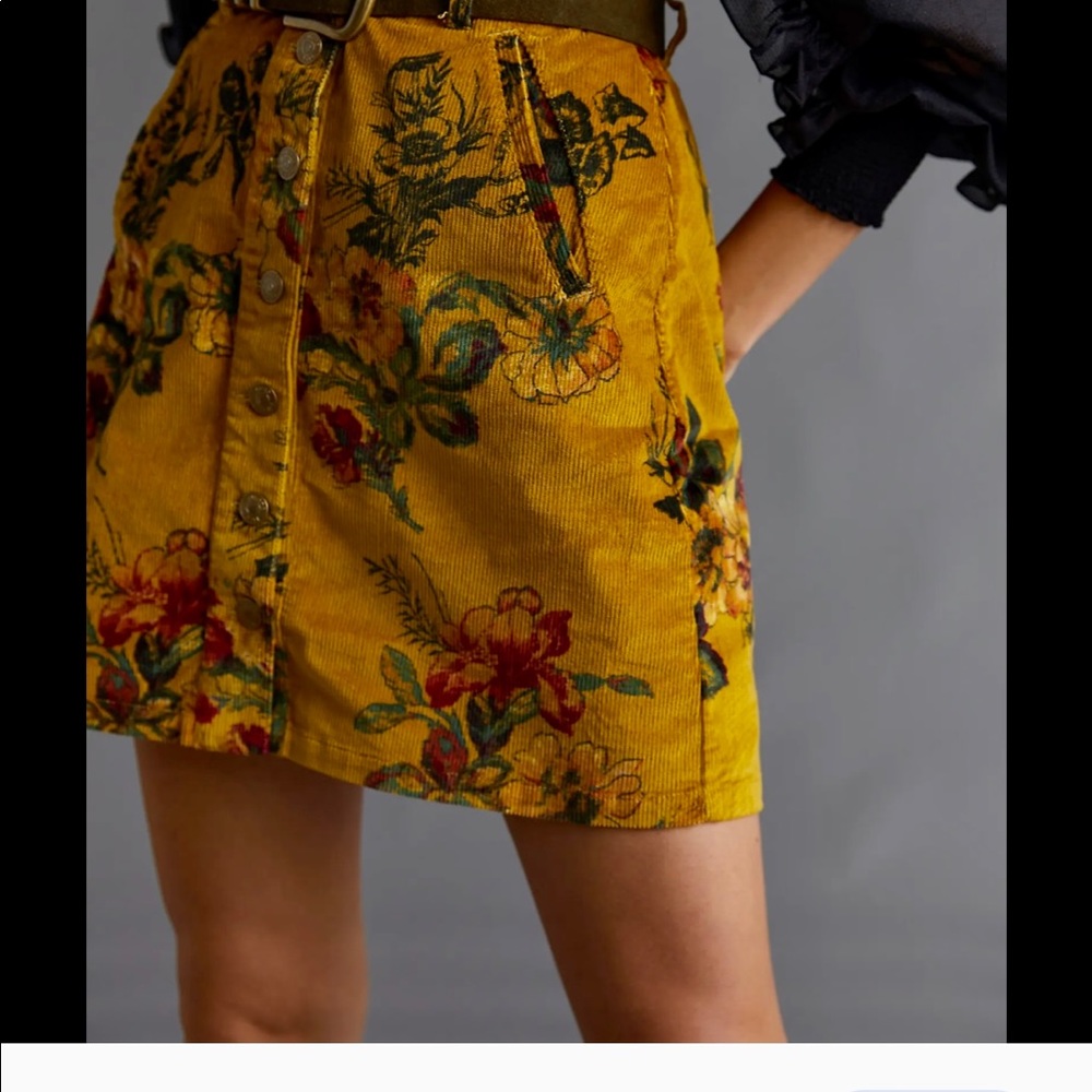 Anthropologie Pilcro Corduroy Mini Skirt- New without tags